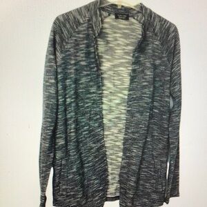 Black and White Striped Cardigan